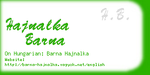 hajnalka barna business card